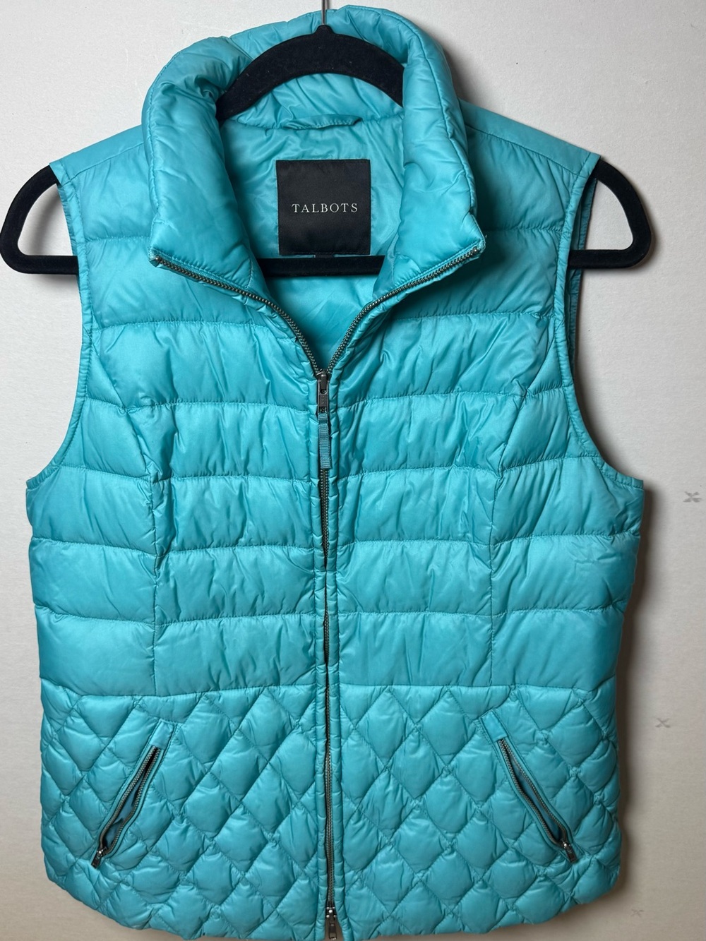 Talbots Quilted Puffer Vest in Aqua